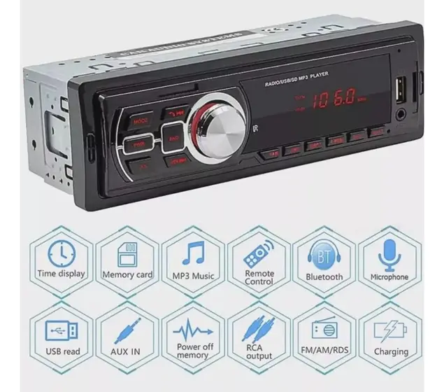 Radio Automotivo Para Carros MP3 - Kapbom Z102 - Imagem 2