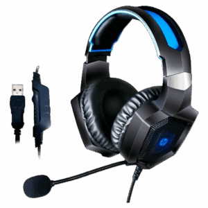 Headset Gaming HP H320GS  com USB para PC - Preto/Azul
