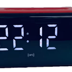 Caixa De Som Portátil C/ Relógio Digital Ka-8992 - Kapbom Vermelho