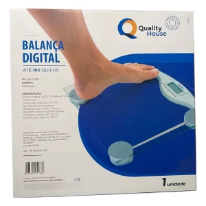 Balança Peso Corporal Digital Vidro 180kg para Banheiro e Academia