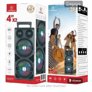 Caixa De Som Bluetooth Rgb 10w Portátil Usb/fm/aux/mic