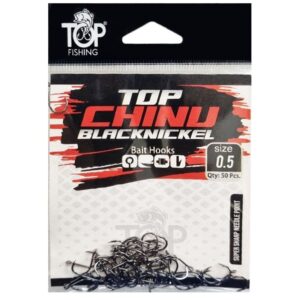 Anzol Top Fishing Chinu Black Nickel 0.5 com 50 pçs
