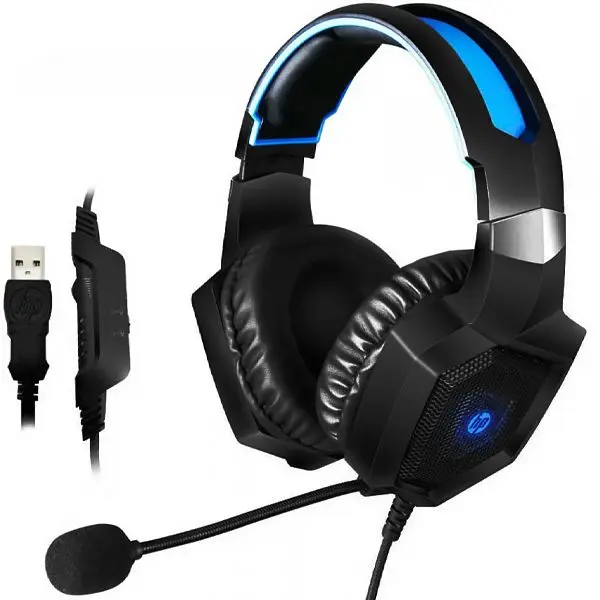 Headset Gaming HP H320GS com USB para PC - Preto/Azul - Imagem 8