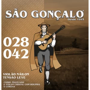 Encordoamento Violão São Gonçalo 028-042 Náilon Tensão Leve