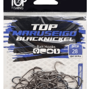 Anzol Top Fishing Maruseigo Black Nickel 28 com 10 pçs