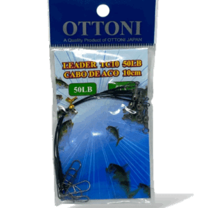 Chicote Leader TC-10 50 libras preto 10cm c/ 5