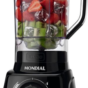 Liquidificador Mondial, Turbo Power 550W,  Preto, 2,2 L