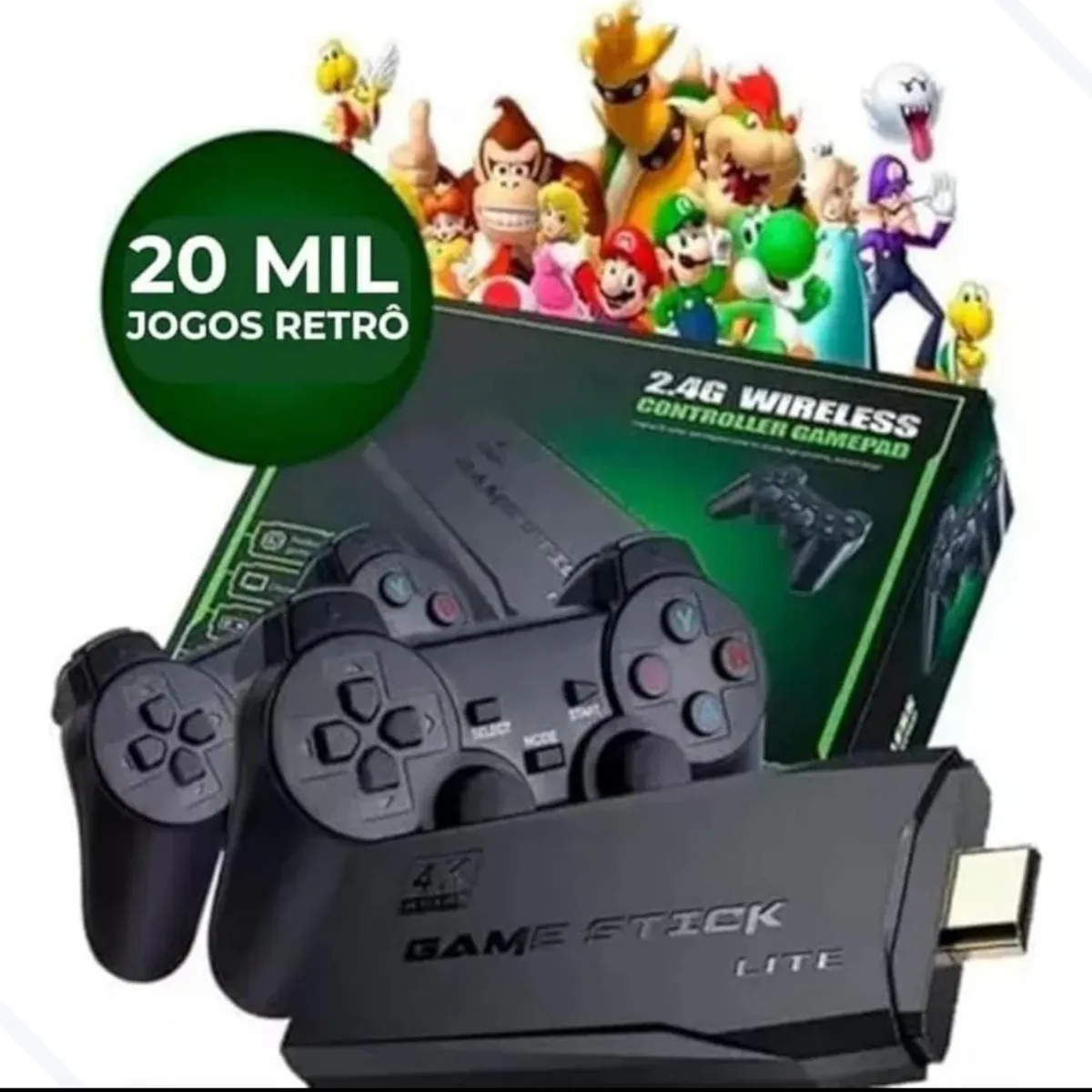 Game Stick Retro 2 Controles + 20mil Jogos - Imagem 3