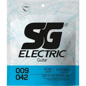 Encordoamento P/guitarra 009-042 Extra Leve SG-