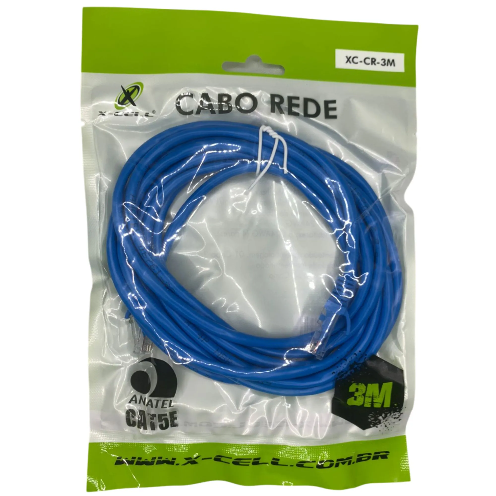 Cabo Rede 3mt Xc-Cr Rj45 X-Cell