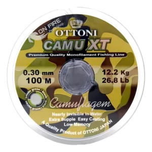 Linha de pesca monofilamento Camu XT, 0,30 mm, 12,2 kg, 100 m, verde