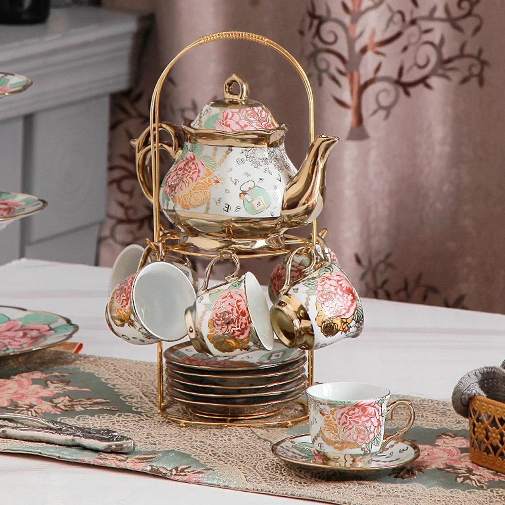 conjunto de 13 peças de xícaras de café erouge