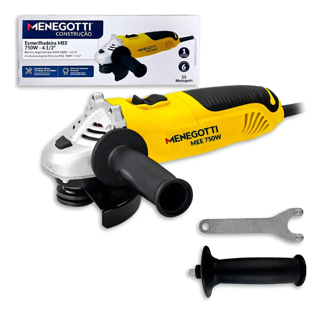 esmerilhadeira angular mee750w menegotti 115mm profissional